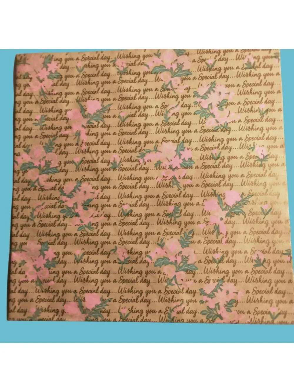 Vintage Gift Wrap Wishing You A Special Day Wedding Birthday Mothers Day 1940